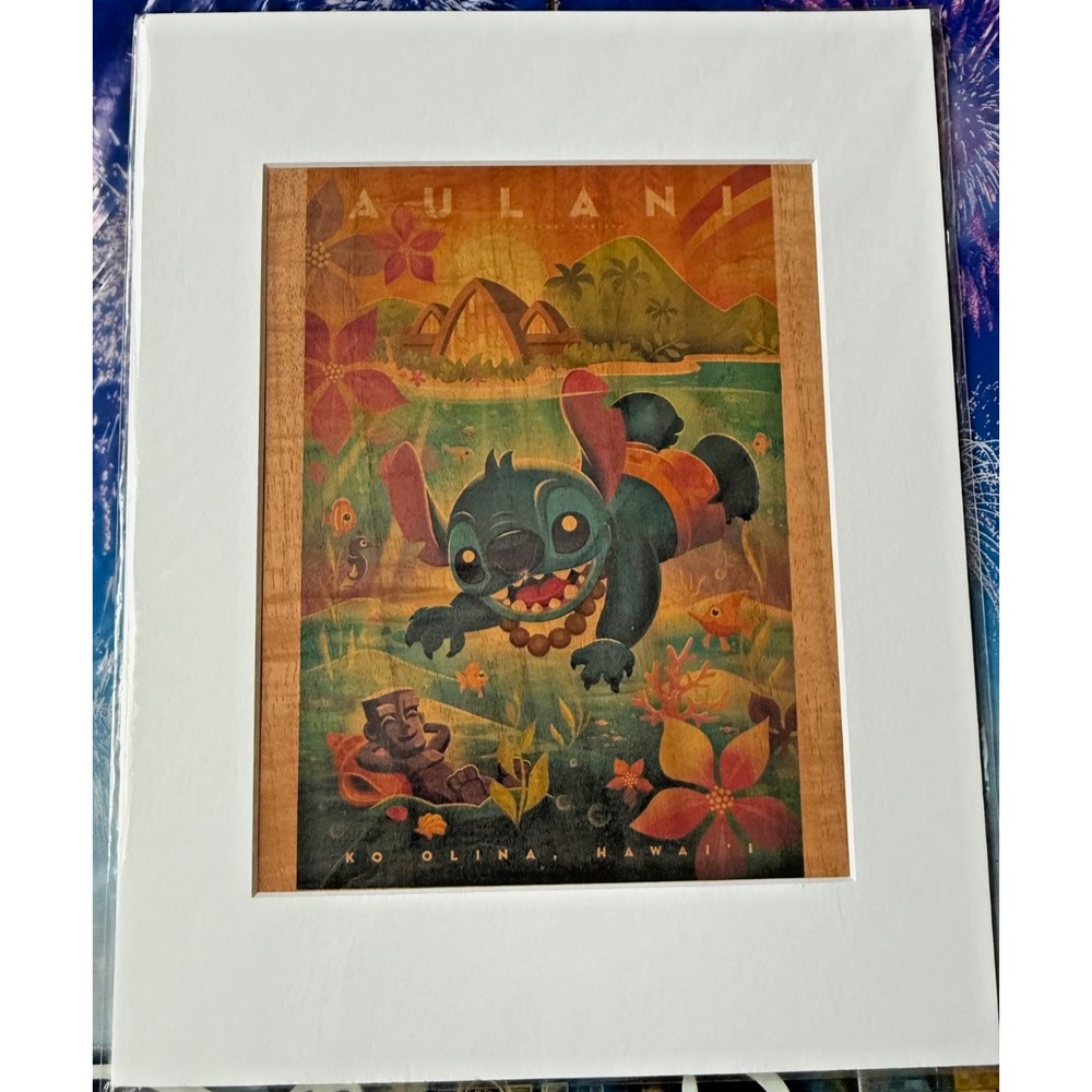 Disney Aulani Resort Stitch Ko Olina Hawaii Print 14"x 11" Jeff Granito